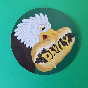 5-Pack Philly Cheesesteak Eagle Vinyl Stickers